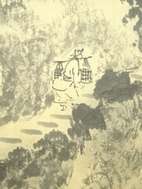 道具 ] - 道具 陳文翰筆 水墨山水 肉筆絹本掛軸 | ネットショップ圭